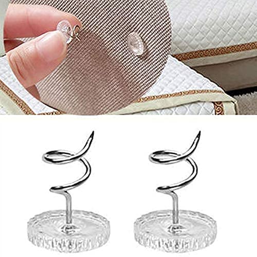 100 Pcs Clear Heads Twist Pins, Plastic Head Upholstery Pin for Couch Chair Car Sofa Healiner Repair Loose Drapery Craft