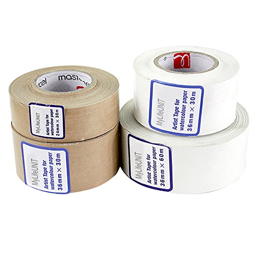 MyLifeUNIT White Artist Tape for Watercolor and Canvas (11/2 Inch x 60