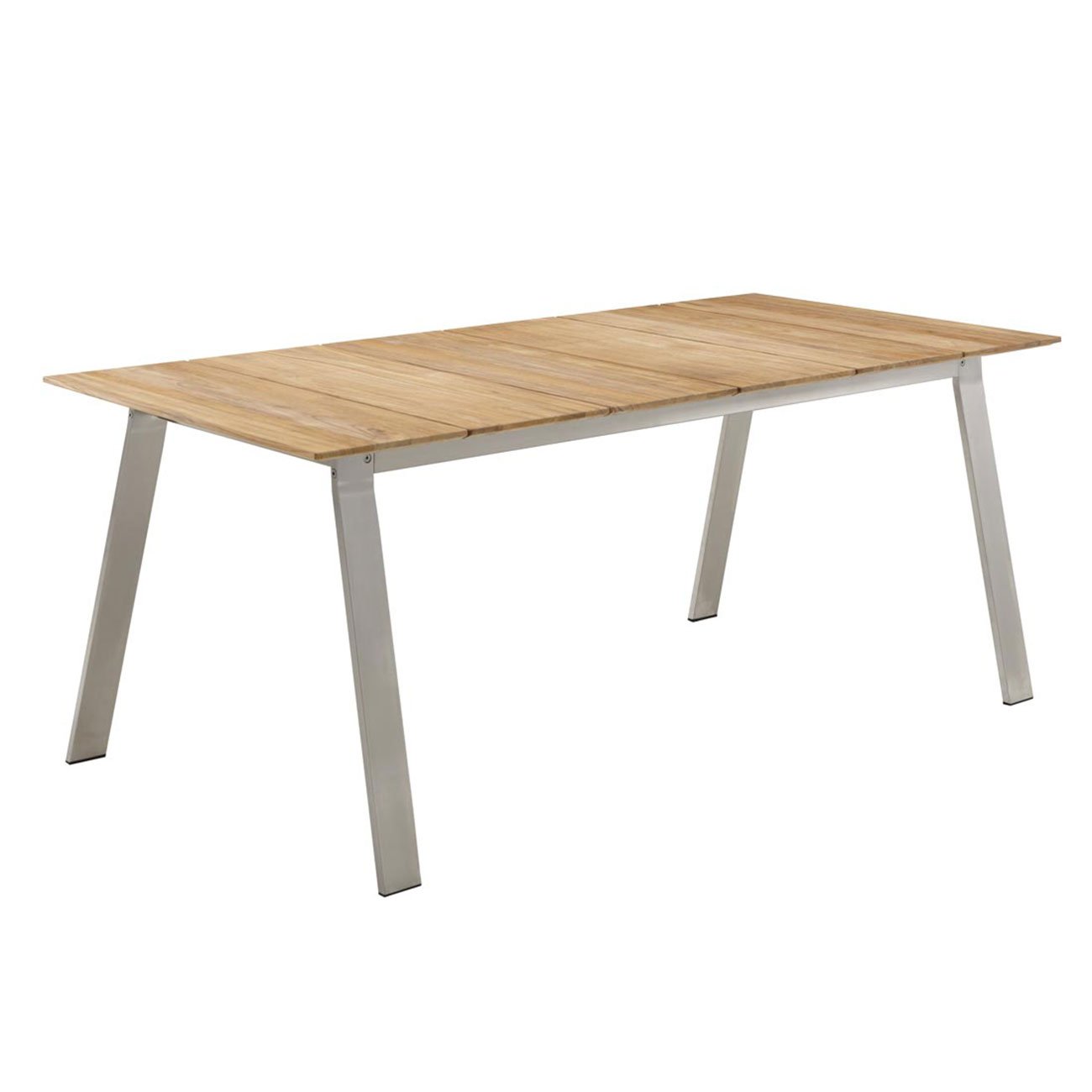 Outliv Naja Tisch 200x95 Cm Edelstahl 4 Fuss Schrag Teak Old Finish Tisch Garten Gunstig Kaufen