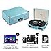 Vinyl Stereo Blue Record Player 3 Speed Portable Turntable Suitcase Built in 2 Speakers RCA Line Out AUX Headphone Jack PC Recorderthumb 3