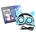 Jinserta Cat Ear Headphones with Glowing Lights (Blue)