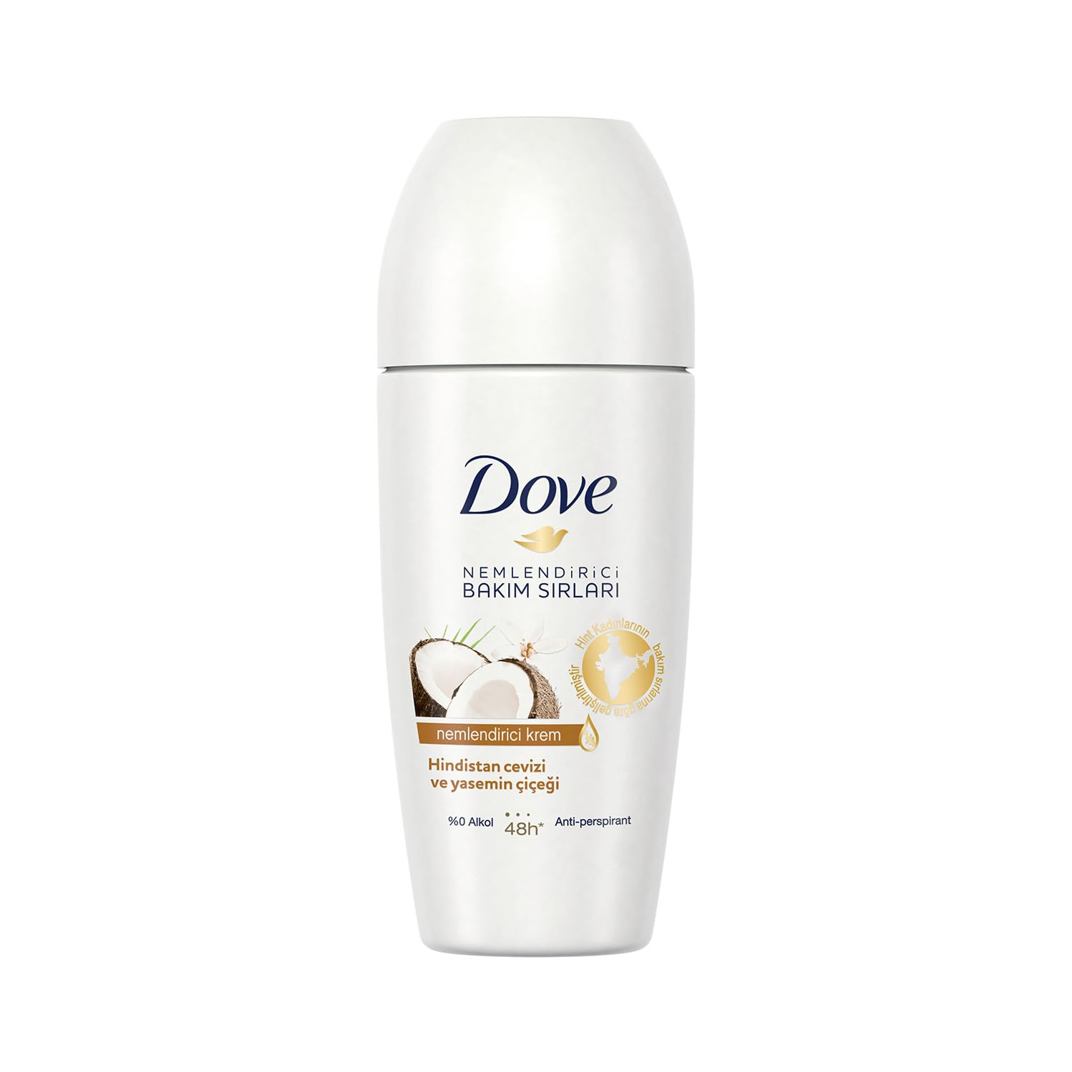 Dove Nourishing Secrets Coconut & Jasmine Flower with ¼ moisturising cream Anti-perspirant Roll-On deodorant with a long-lasting, fresh fragrance 50 ml