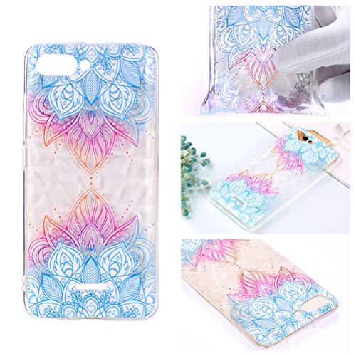 Xiaomi Redmi 6A TPU case,Embossed Varnish Painted TPU Diamond Shock Absorbing Shatter-Resistant Transparent Phone Shell for Xiaomi Redmi 6A