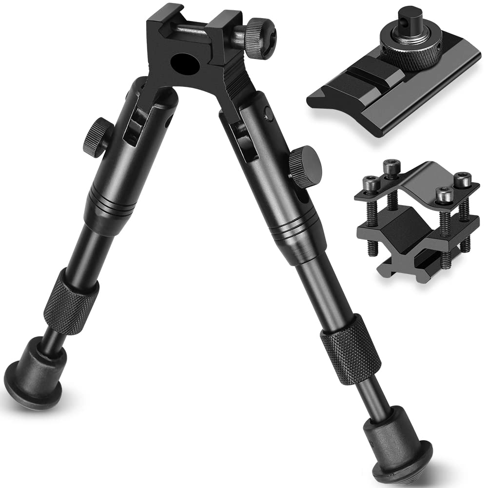 KEENZO Hunting Adjustable Tactical Bipod Mount, 6.3" to 6.9" Lightweight Spring Return Rail Mount Bipod for 20mm Picatinny Rail