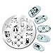 BORN PRETTY Nail Art Stamping Plate Cute Cats Image Plate BP-102 5.5cm Round