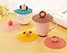 Astra shop Silicone Anti-dust Glass Cup Cover - Cartoon Animals Silicone Cup Lids - Mug Drink Cover 5 Set In Bright Colors