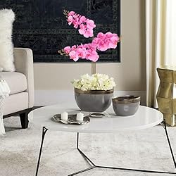 ICBOX 6 PCS Orchids Artificial Flowers Pink Fake