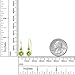 Gem Stone King 14K Yellow Gold Green Peridot Drop Dangle Earrings For Women (2.04 Cttw, Gemstone August Birthstone, Round 6MM and 3MM)