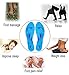 Foot Acupressure Magnetic Massaging Insoles - Reflexology Pain Plantar Fasciitis Relief Silicone Insoles with Arch Support for Men and Women (White、Blue, 2 Pair US M:7.5-9.5 W:8-10.5)