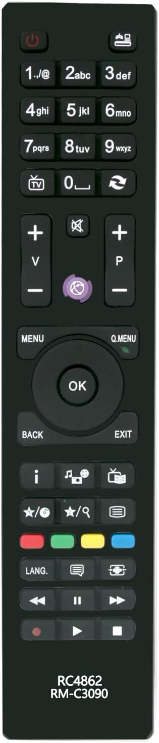 ALLIMITY RC4862 Remote Control Replaced for Hitachi TV HBC06 22HYC06 24HBC05A 24HXC05 24HYC05 28HYC05 32HB6T41 32HBC01 32HBC01A 32HBC01B 32HBT01 32HBT01A 32HXC41 32HYC01