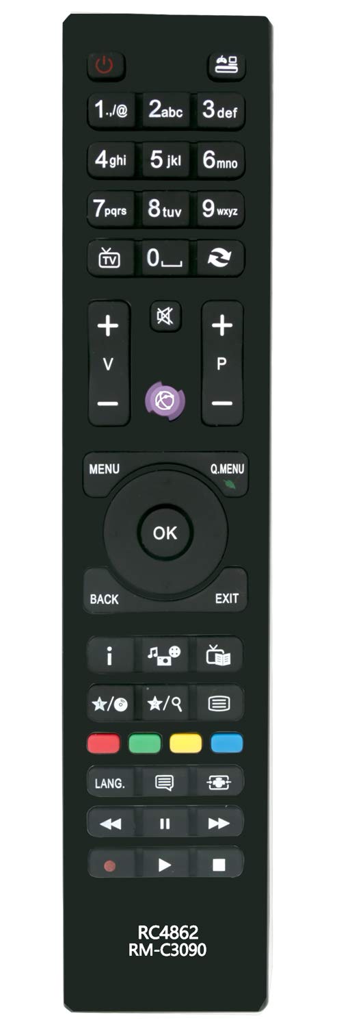 ALLIMITY RC4862 Remote Control Replaced for Hitachi TV HBC06 22HYC06 24HBC05A 24HXC05 24HYC05 28HYC05 32HB6T41 32HBC01 32HBC01A 32HBC01B 32HBT01 32HBT01A 32HXC41 32HYC01