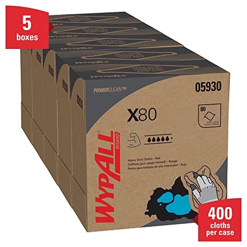 WypAll Power Clean X90 Ultra Duty Cloths - Jumbo Roll Industrial Wipes, 450 Sheets Per Roll