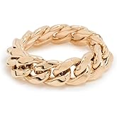 Zoe Chicco Women's 14k Heavy Metal Chain Ring, 14k Yellow Gold, 7