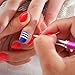 Bememo 4 Pieces Nail Art Brush Set, 3 Pieces Nail Liner Brush UV Gel Painting Pen and 1 Piece Dual Tipped Ombre Sponge Brush Nail Gradient Shading Pen Nail Tip Builder with 4 Replacement Heads