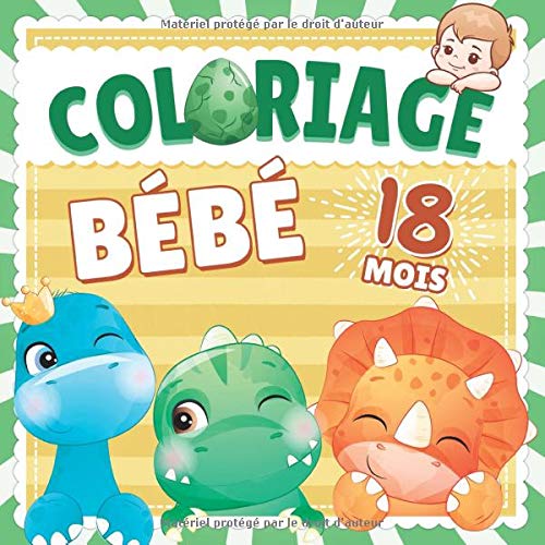 Amazon Fr Coloriage Bebe 18 Mois Livre D Activite Coloriage Ideal Pour Les Enfants Et Bebes De 18 Mois 68 Dinosaures Rigolos A Colorier Avec Dessins Simples Et Bords Epais