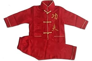 Toddler Kids Tang Suit Chinese Traditional New Years Outfits Unisex Boys Girls Long Sleeve Pockets Clothes Casual Set 2 Piece