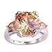 Psiroy 925 Sterling Silver Created Morganite Filled Solitaire Engagement Ring