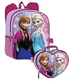 Disney Frozen Girl's Backpack with Detachable Lunchbox Set (Exclusive Design)