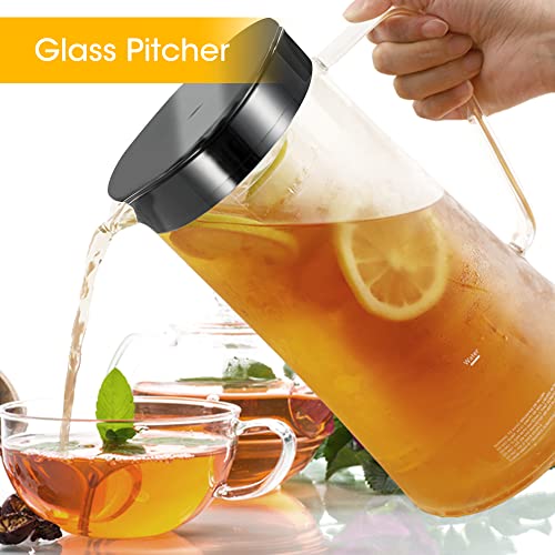 Sunvivi Iced Tea Maker with 3 Quart Glass Pitcher, Iced Coffee Maker