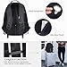 Vbiger Laptop Backpack Casual School Bag Large Capacity Shoulder Book Bag with Charging Port and Headphone Jack for Men and Women (Black)