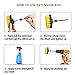 QUIENKITCH 12Piece Drill Brush Attachment Set, Power Drill Scrubber Brush with Scrub Pads & Extend Long Attachment All Purpose Cleaning Kit for Grout, Tiles, Sinks, Bathtub, Bathroom, Auto & Kitchen