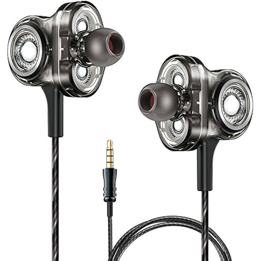 Corded Headsets Triple Driver Earbuds,Wired Earphones,Deep Bass Stereo
