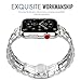 MoKo Band for Apple Watch Series 3 Bands, Stainless Steel Metal Replacement Smart Watch Strap Bracelet for iWatch 38mm 2017 Series 3 / 2 / 1 - Silver and Gold (Not Fit iWatch 42mm)
