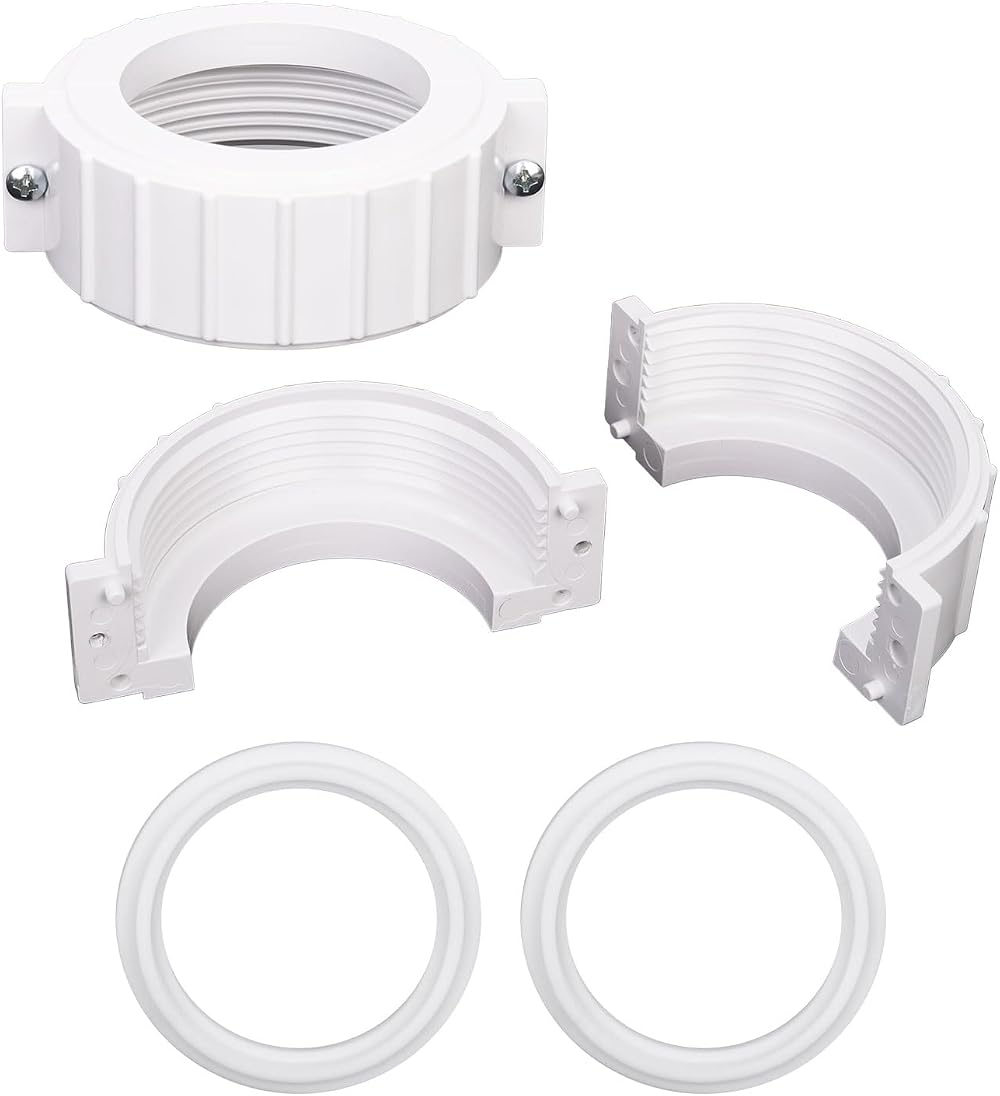 NQEUEPN Hot Tub Split Nut 2pcs with Screw & O-Rings for Spa Repair