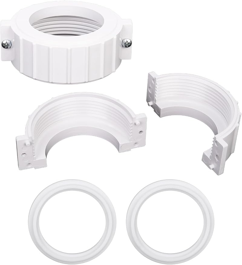 NQEUEPN Hot Tub Split Nut 2pcs with Screw & O-Rings for Spa Repair