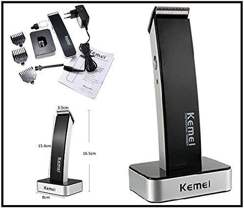Kemmei ,This High End Rechargeable Modern Hair Clipper Kit - Ultra-sleek Hair, Body, Mustache, and Beard Trimmer Looks & Works Great- AC Adapter, Base Dock, and Trimming Attachments all Included