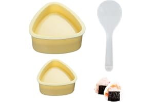 2pcs Onigiri Mold Triangle with 1pc Rice Spoon，Sushi Press Mold for Japanese Boxed Meal，Onigiri Triangle Rice Ball Maker DIY 