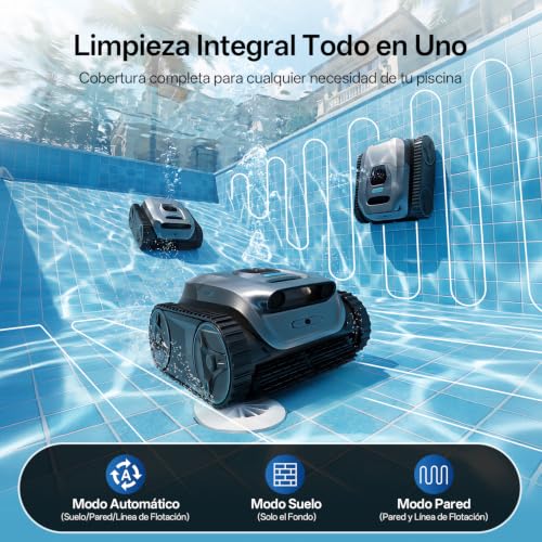 Ultenic Robot Pool Cleaners & Walls, Line, Navigation S&N App | Cleaning Background/Walls/Line, 180min/150㎡, Self-parking, Filter 180μm 3.5L, App Control, Automatic and Wireless