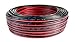 22 GA Gauge Red and Black Speaker Wire Audiopipe 100' Feet Home Car Zip Cord Audio Power Ground Cable