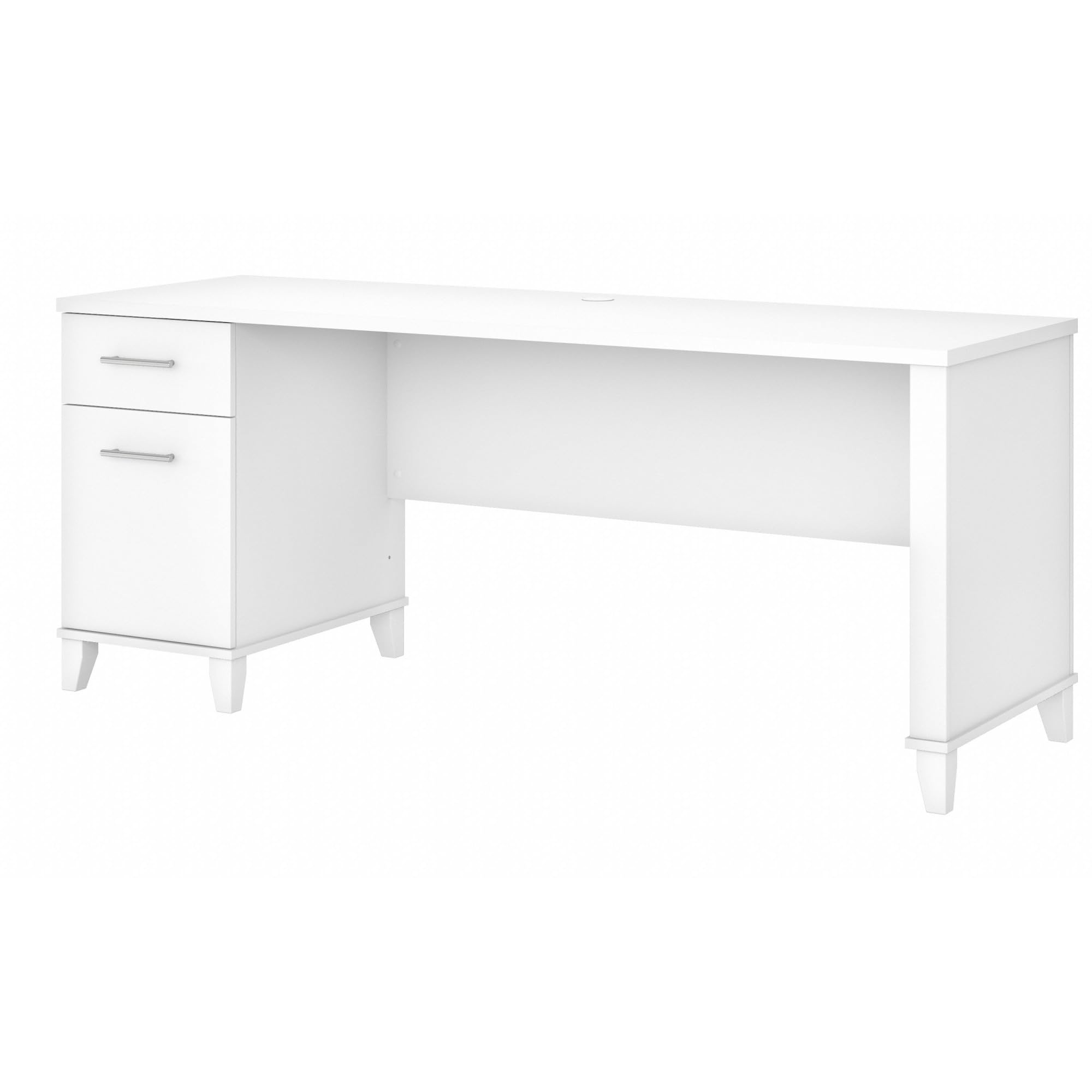 Photo 1 of Bush Furniture Somerset 72W Office Desk with Drawers in White