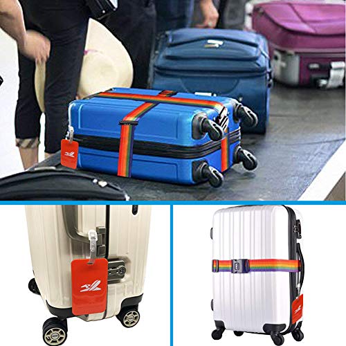 image for Daisiki Luggage Tags Travel ID Tags with Address Card Luggage Straps S