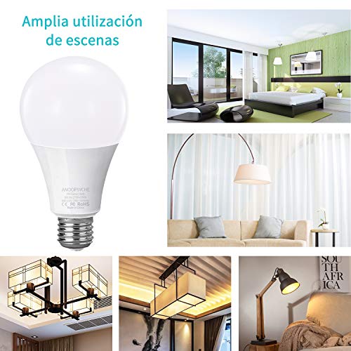 Bombilla-Inteligente-2700K-6500K-Wifi-LED-Bombillas-9W-800LM-Funciona-con-Amazon-Alexa-Echo-Google-Home-Bombilla-blanca-suave-y-blanca-fra-Regulable-No-se-requiere-hub-E27-Anoopsyche-paquete-de-2