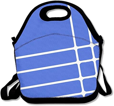 MAGGIE SALAS Blue Plaid Tourism Lunch Bag Travelling Picnic Storage Bags Backpack Handbag