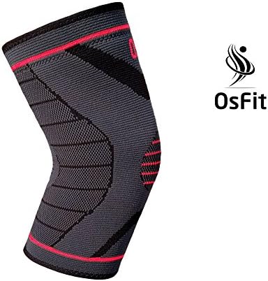 OsFit Knee Compression Sleeve- Supports You While Running, Jogging, Playing Football And Many More- Relieves Joint &amp; Post-Surgical Pain- Ideal For Meniscus &amp; Cruciate Rupture Patients (Medium)