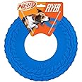 Nerf Dog Rubber Tire Flyer Dog Toy, Frisbee, Lightweight, Great for Beach and Pool, 10 Inch Diameter, For Medium/Large Breeds