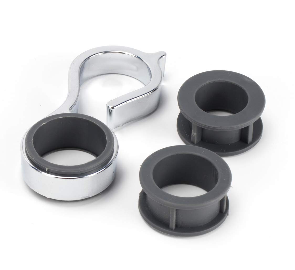 Adjustable Shower Hose Retainer Ring Clip Set Suitable for retaining Hose on Shower Rails/Riser Rails 18/22/25mm