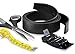Men's Genuine Leather Belt- Ratchet Black Dress Belt for Men with Automatic Buckle. (Up to Size 46, Black With Buckle #03)