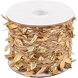 Artificial Vine 45 Feet 15 Yards Leaves Ribbon Trim Fake Foliage Leaf Plant Garland Rustic Jute Twine Decorative Rattan for W