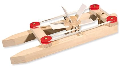 Matches21 Katamaran Boot Modell Holz Schiff Mit Gummimotor Bausatz F Kinder Werkset Bastelset Holzbausatz Ab 9 Jahren