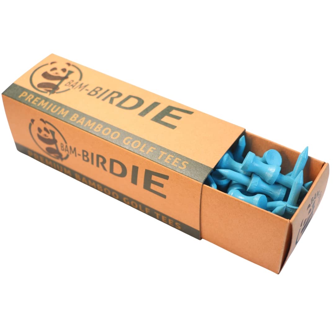 Bam-Birdie Bamboo Castle Golf Tees (Blue 38mm) — image 1