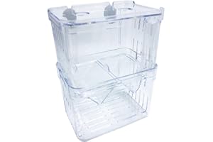Mipukbay Aquarium Small Isolation Breeding Box, Acrylic Transparent Aquarium Breeder Box for Fish Fry Hatching, Shrimp Breeding, Betta, Guppy, Killifish, Clownfish, Suitable for Small Fish Tanks