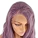 Leeven 24 Inch Purple Glueless Lace Front Wigs Free Part Natural Long Wavy Synthetic Lace Wig Heat Resistant Replacement Fashion Wigs for Women