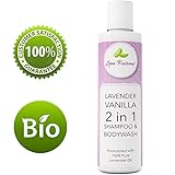 Natural 2 In 1 Shampoo and Bodywash With Lavender And Vanilla - Sulfate Free Shampoo For Hair Growth - Hydrating Body Wash With 100% Pure Lavender Oil - Provitamin B5 - Cruelty Free - 8 Oz - Honeydew