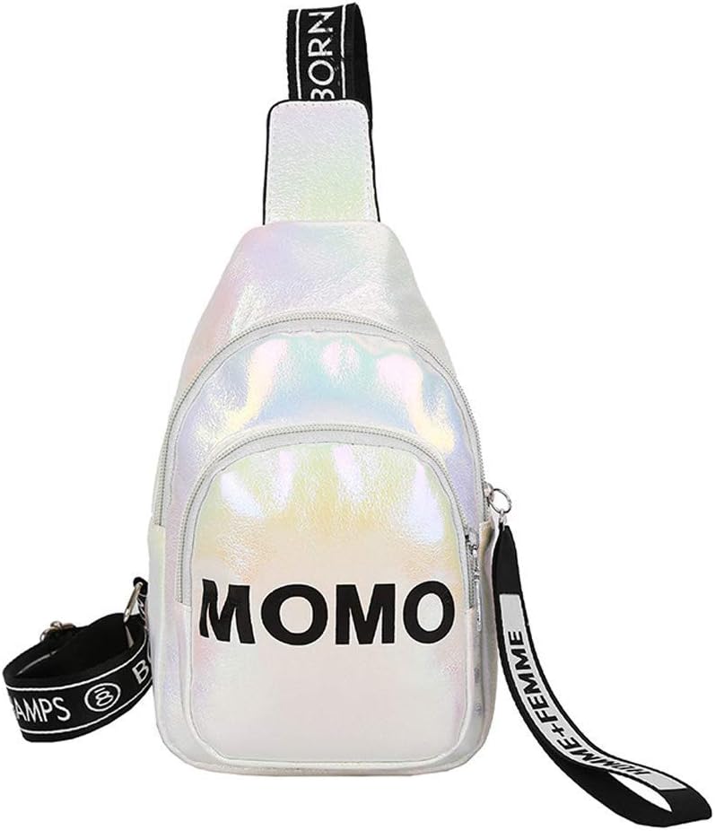 Huaheng 1PC Stylish Women Waist Bag PU MOMO Printed Solid Color Chest Bag for Outdoor Sport New
