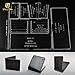 WUTA Classic Wallet Acrylic Template Leather Craft Cutting Tools Pattern Set Clear Model for DIY Making Short Wallet Purse WT802