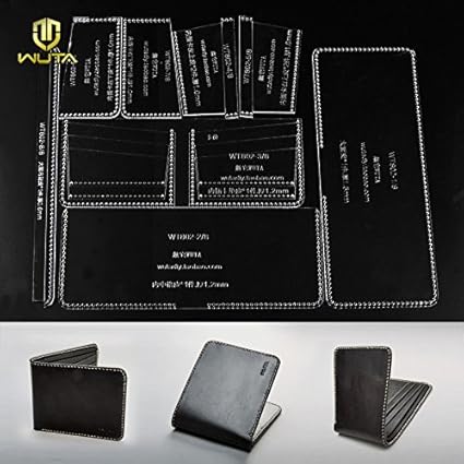 Wuta Classic Wallet Acrylic Template Leather Craft Cutting Tools Pattern Set Clear Model For Diy Making Short Wallet Purse Wt802